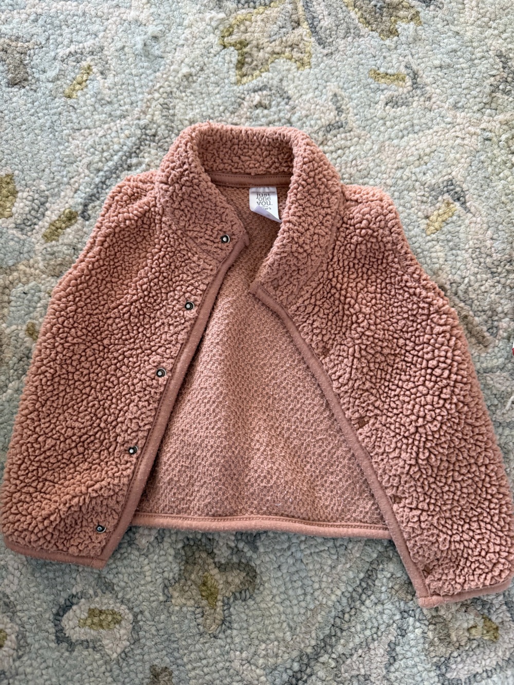 Carter's Plush Sherpa Vest in Dusty Pink